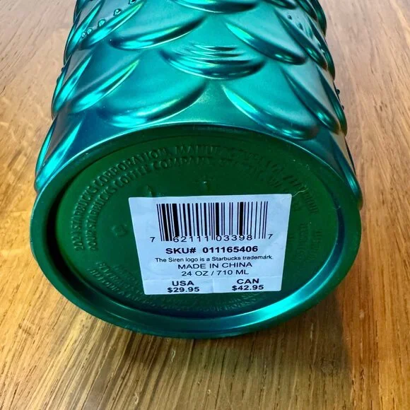 STARBUCKS 2024 Mermaid Scales Tumbler 24oz Green Purple Siren Straw Cup New - Picture 8 of 8